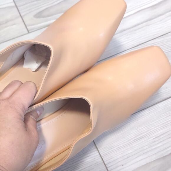 (49-4117) Coutgo Womens Square Toe Mules Slip On Snakeskin Sz 7.5 - Picture 9 of 11